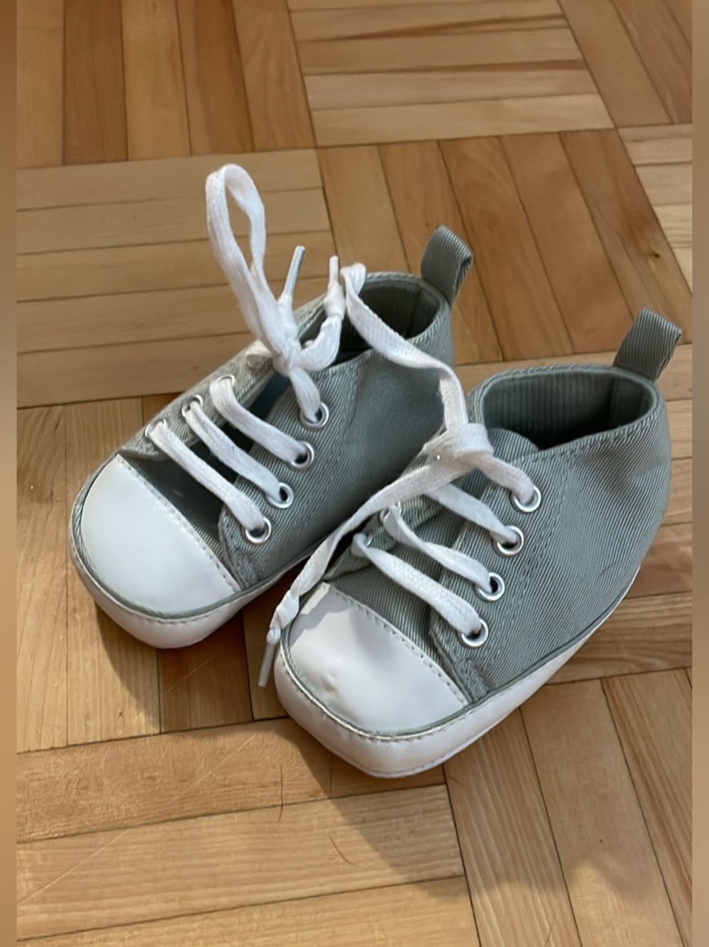 Baby Walker Canvas Sneakers in Light Gray - Unbranded